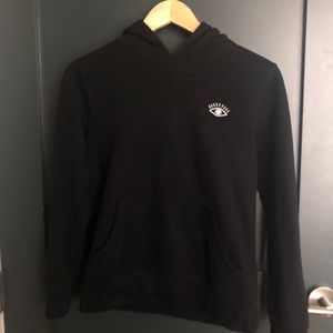 Madewell Black Hoodie with Evil Eye Stitching
